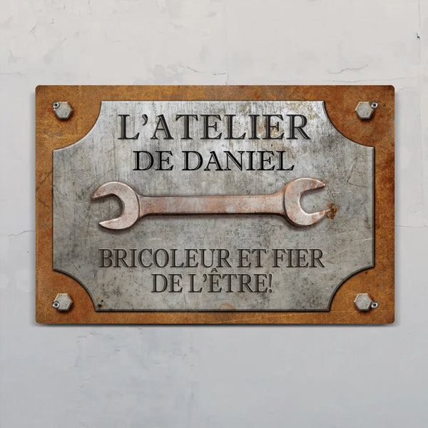 Pour les bricoleurs - Plaque de porte personnalisée pour artisans