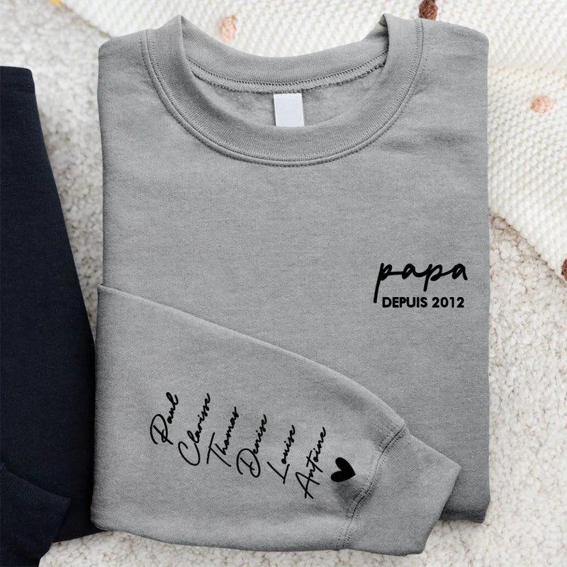 Notre Papa - Parents-Sweat personnalisé pour papa