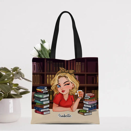 Sac personnalisé pour passionnées de lecture avec impression durable, polyester résistant à la déchirure