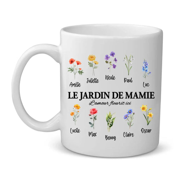 Les fleurs de Mamie - Tasse personnalisée pour Maman et Mamie