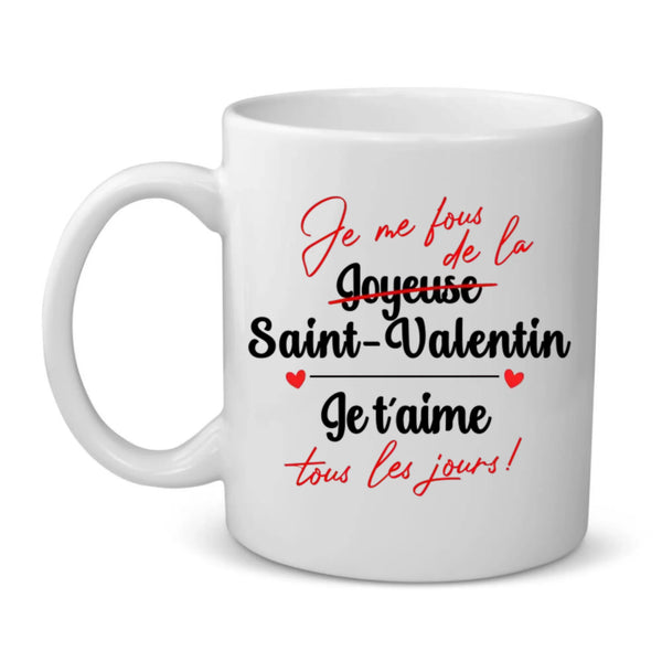 Je t'aime plus fort - Tasse personnalisée pour couples pour la Saint-Valentin