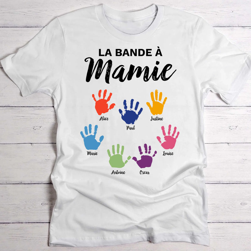 Empreintes - T-Shirt personnalisé pour Mamie et Maman avec des empreintes de mains