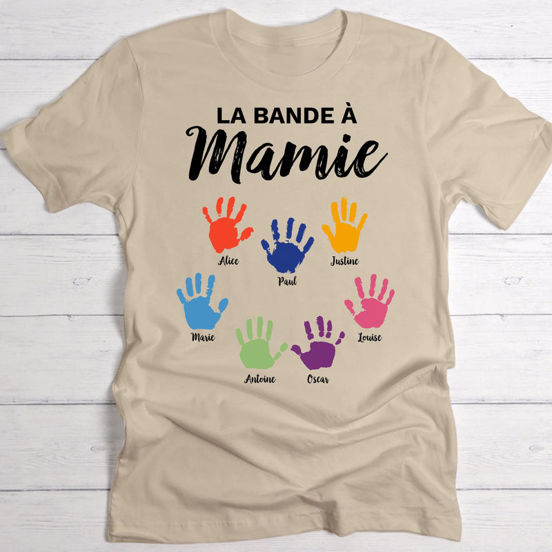 Empreintes - T-Shirt personnalisé pour Mamie et Maman avec des empreintes de mains