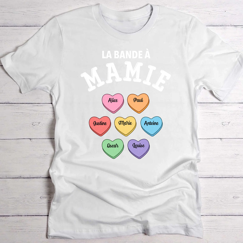 Cœurs colorés - T-Shirt personnalisé pour Mamie et Maman