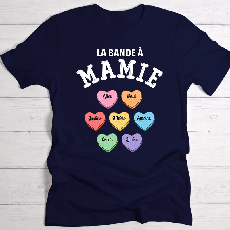 Cœurs colorés - T-Shirt personnalisé pour Mamie et Maman