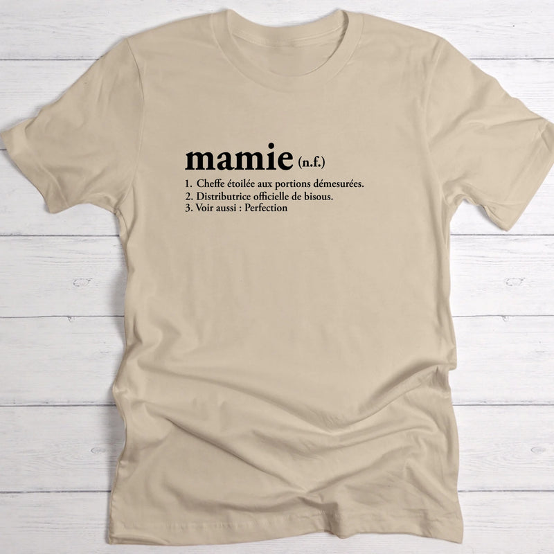 Définition - T-Shirt personnalisé pour Mamie et Maman