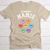 Cœurs colorés - T-Shirt personnalisé pour Mamie et Maman