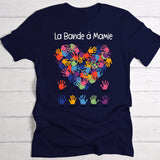 La Bande à Mamie - T-Shirt personnalisé pour Mamie et Maman avec des empreintes de mains