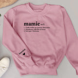 Définition - Sweat personnalisé pour Mamie et Maman avec noms d'enfants