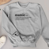 Définition - Sweat personnalisé pour Mamie et Maman avec noms d'enfants