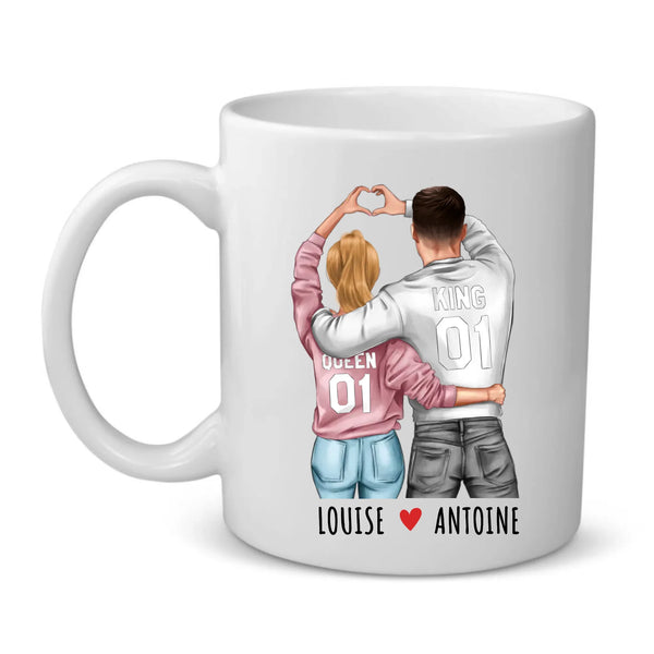 Avec toi - Tasse personnalisée pour couple avec phrases amusantes