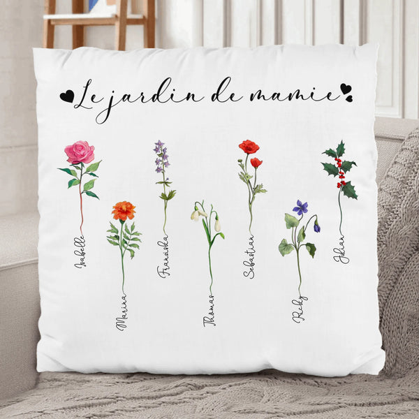 Le jardin de mamie - Grands-parents-Coussin