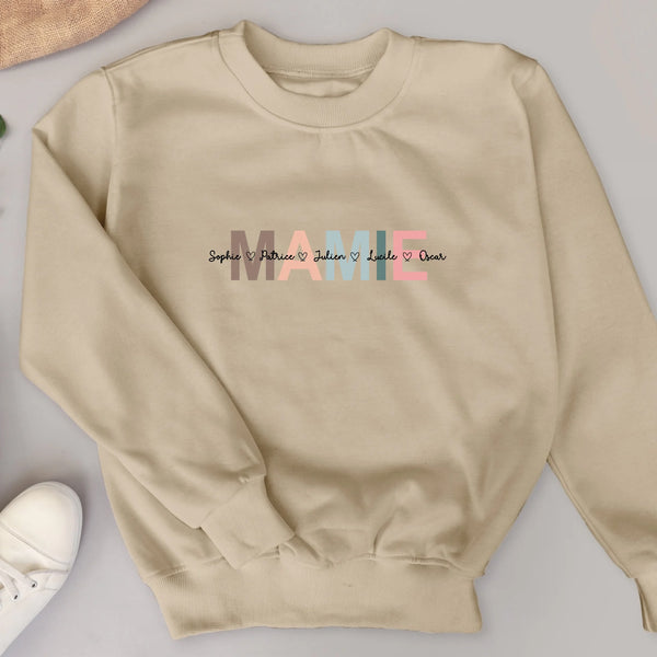 Les enfants - Sweat personnalisable pour Maman et Mamie