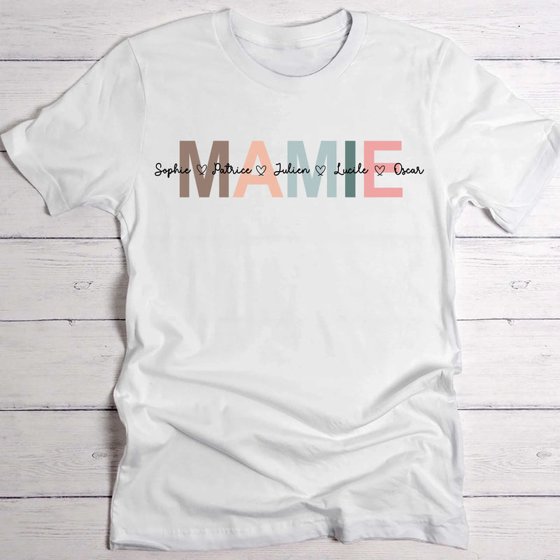 Les enfants - T-Shirt personnalisable pour Maman et Mamie