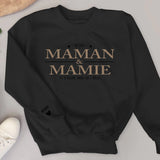 Je suis à la fois -  Sweat personnalisable avec les noms des enfants pour maman et mamie