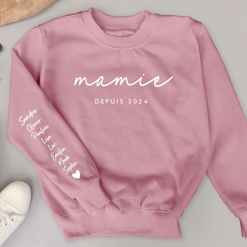 Meilleure maman - Sweat personnalisé pour maman et mamie avec noms