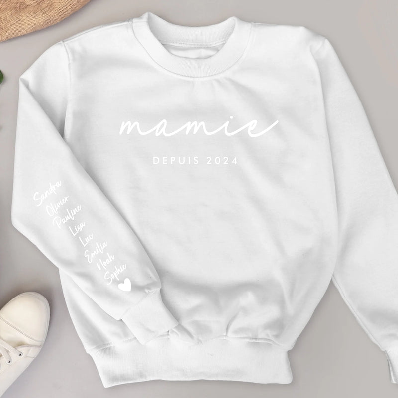 Meilleure maman - Sweat personnalisé pour maman et mamie avec noms