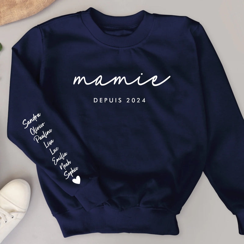 Meilleure maman - Sweat personnalisé pour maman et mamie avec noms