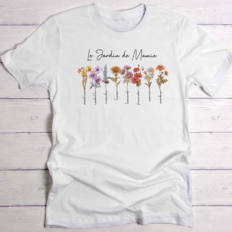 T-shirt blanc personnalisable avec ton design – fabriqué par Love & Faith