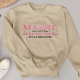 Mamie - Sweat personnalisable avec les noms des enfants pour mamie et maman