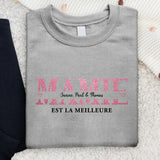 Mamie - Sweat personnalisable avec les noms des enfants pour mamie et maman