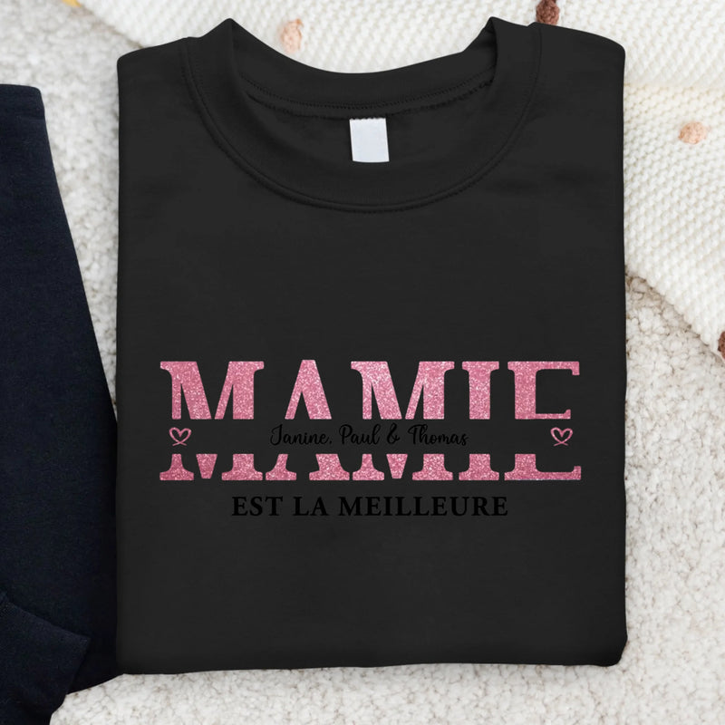 Mamie - Sweat personnalisable avec les noms des enfants pour mamie et maman