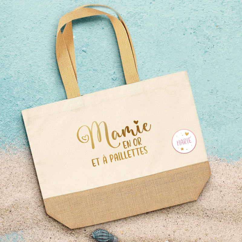 Mamie en or - Sac personnalisé pour Mamie et Maman