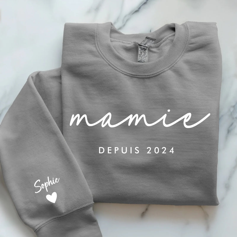 grauer Pullover personalisierbar - gefertigt von Love & Faith