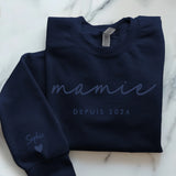 navyblauer Pullover personalisierbar - gefertigt von Love & Faith