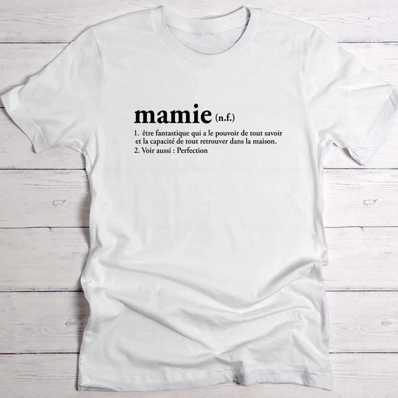 Définition - T-Shirt personnalisé pour Mamie et Maman