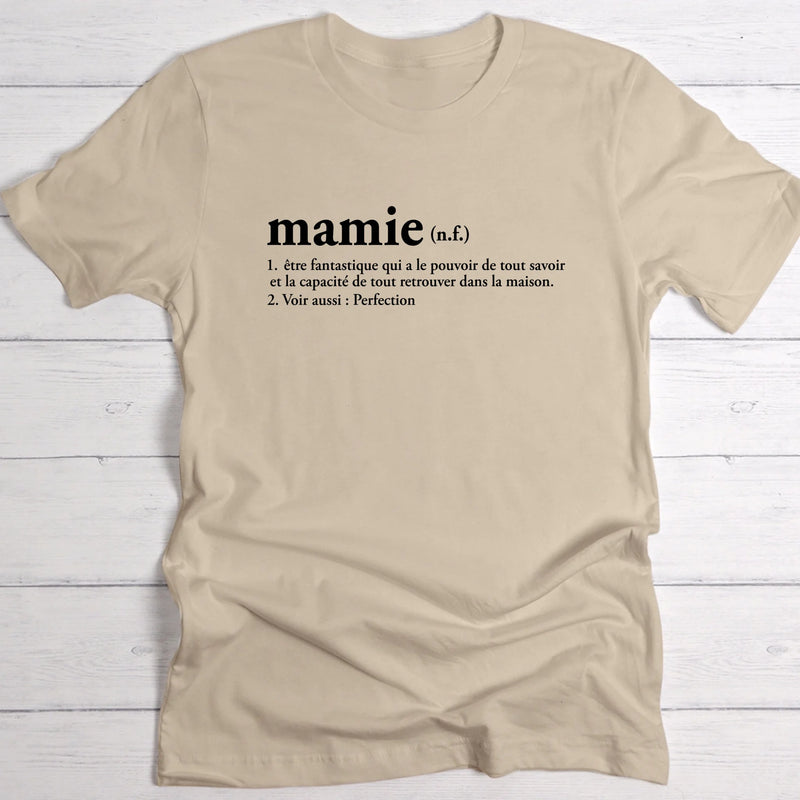 Définition - T-Shirt personnalisé pour Mamie et Maman
