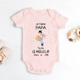 Meilleur papa - Body bébé personnalisé pour la fête des pères