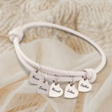 Mes proches - Bracelet en cuir personnalisé pour maman et grand-mère