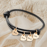 Mes proches - Bracelet en cuir personnalisé pour maman et grand-mère