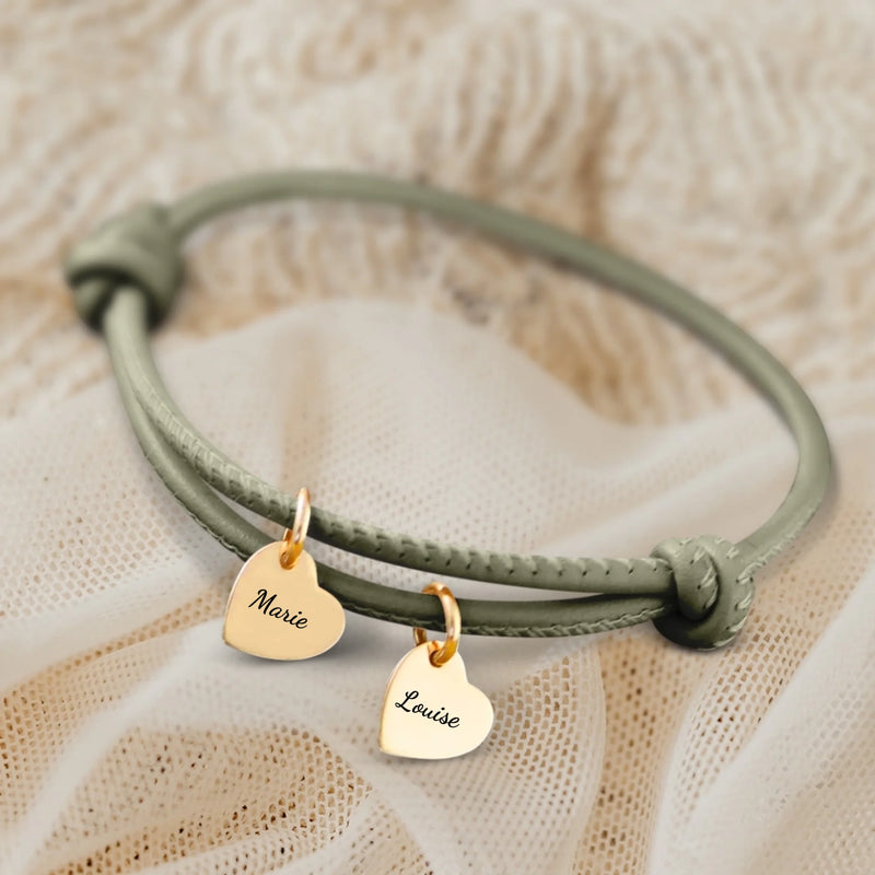 Amis - Bracelet en cuir personnalisé