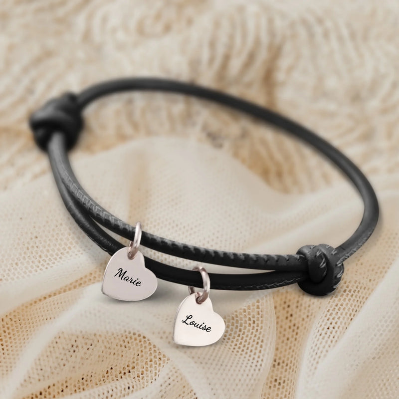 Amis - Bracelet en cuir personnalisé
