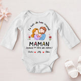 weißer Langarm-Babybody personalisierbar - gefertigt von Love & Faith