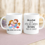Cadeau personnalisé - mug blanc avec message et prénoms imprimés – idée cadeau unique de Love & Faith