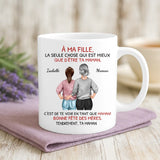 Cadeau personnalisé - mug blanc avec message et prénoms imprimés – idée cadeau unique de Love & Faith