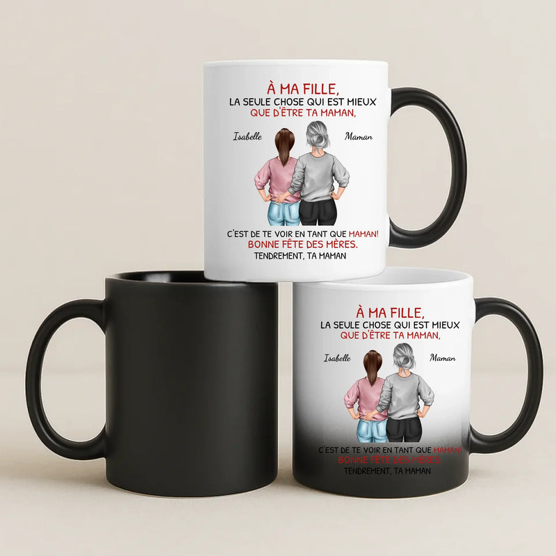 Cadeau personnalisé - mug magique avec changement de couleur thermique et prénom imprimé – idée cadeau originale de Love & Faith