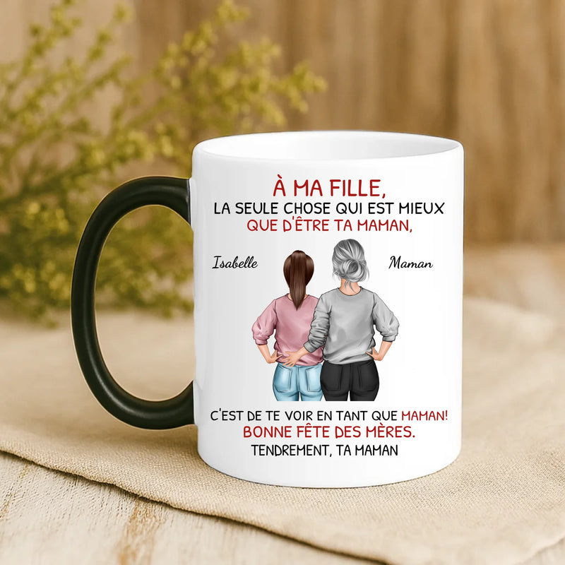 Cadeau personnalisé - mug magique avec changement de couleur thermique et prénom imprimé – idée cadeau originale de Love & Faith