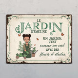 Jeune jardinière - Extérieur - Pancarte de porte