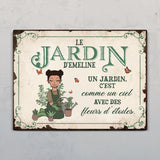 Jeune jardinière - Extérieur - Pancarte de porte