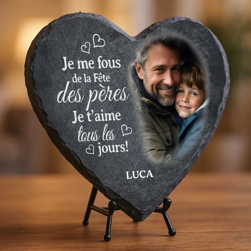 Cadeau personnalisé : cœur en ardoise avec impression résistante aux UV et aux intempéries – souvenir émouvant signé Love & Faith Cœur en ardoise avec gravure personnalisée – idée cadeau personnalisé durable et résistante aux intempéries de Love & Faith