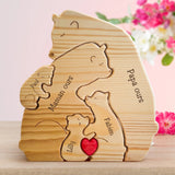 Famille Ours - De jolis ours en bois personnalisés à afficher pour la famille