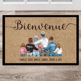 Nous - Paillasson personnalisé pour la famille avec un joli dessin