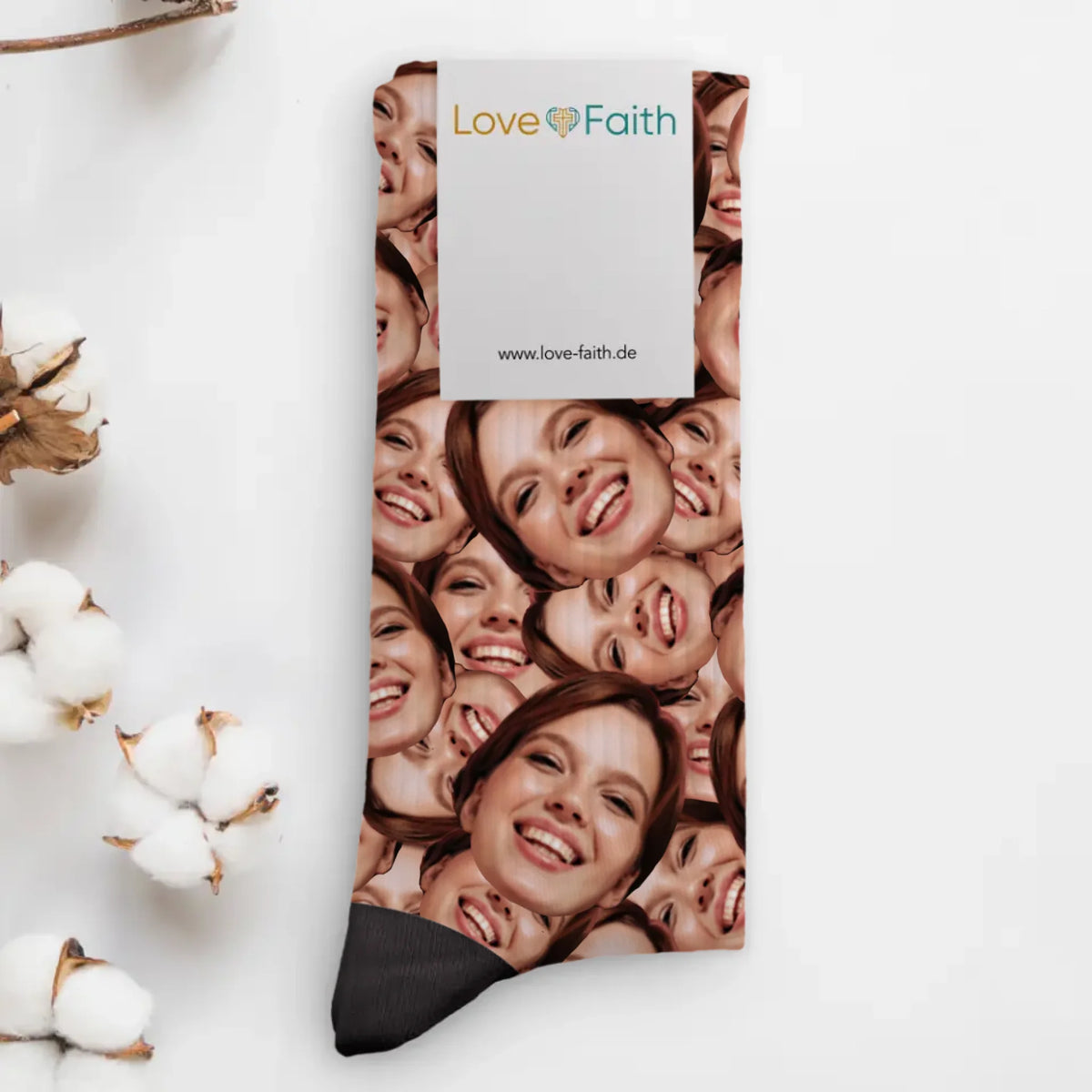 Chaussettes personnalisées avec photo et prénoms, design sur mesure imprimé, idéales comme cadeau