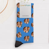 Chaussettes de Saint-Valentin - Chaussettes personnalisées avec petits cœurs et photo