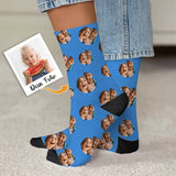 Chaussettes de Saint-Valentin - Chaussettes personnalisées avec petits cœurs et photo