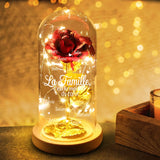 La maison du cœur - Rose dorée personnalisée avec noms